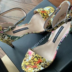 French Connection graphic heels